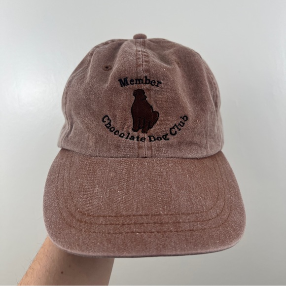 Adams Hats Chocolate Dog Club 100% Cotton Ball Cap Embroidered Chocolate Lab - Picture 3 of 11